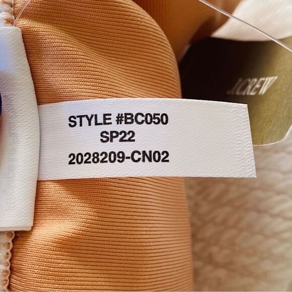 J Crew White Jacquard Texture Curved Waist Cheeky Bikini Bottom Sz L NWT - Picture 10 of 14